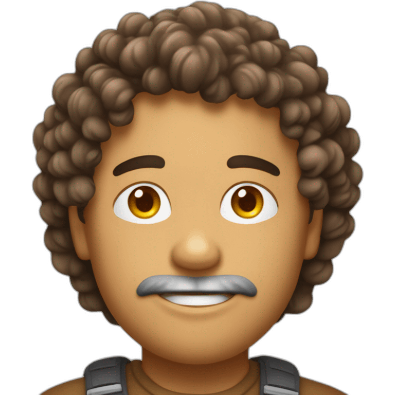 un mec brun avec des cheveux bouclé emoji