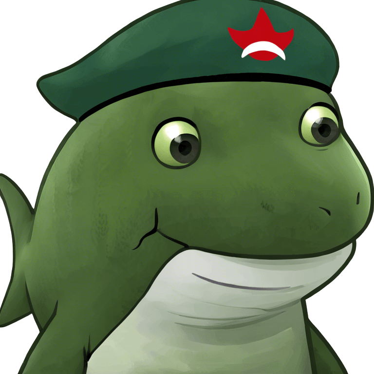 Shark with beret emoji