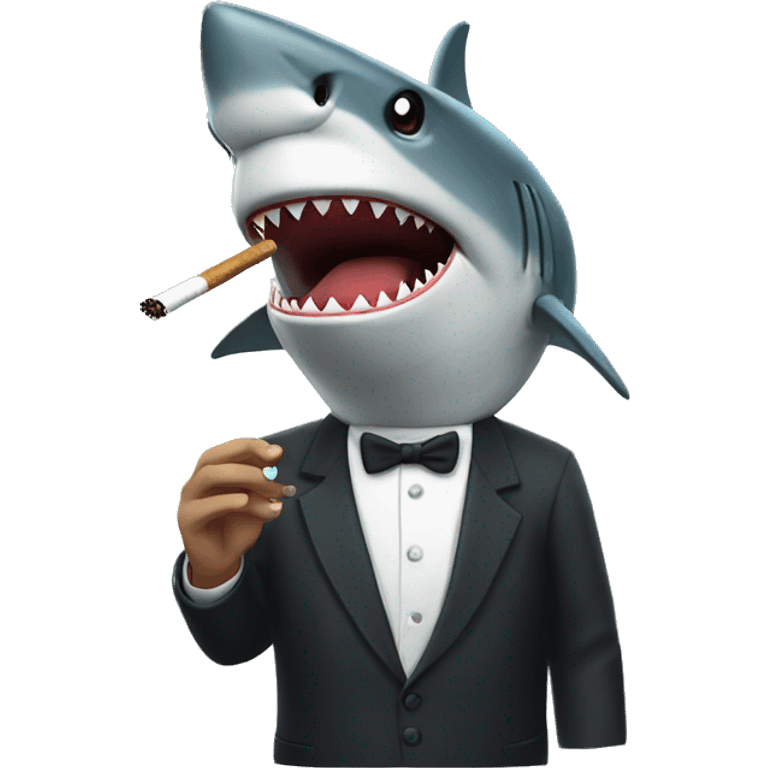 Shark smoking emoji