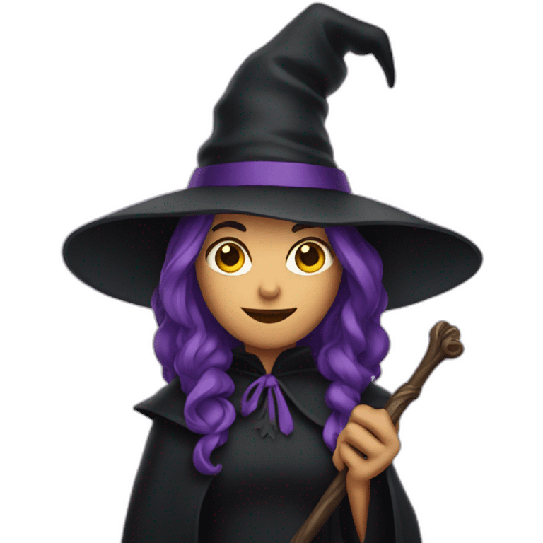 A witch holding a wand emoji