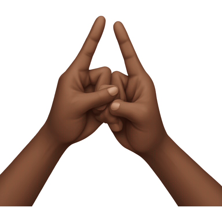 hand gesture emoji that Andrew Tate and Tristan Tate and known for making in which they put both their hands together, interlocking their fingers and pressing the tips of their index fingers together to make a point. emoji