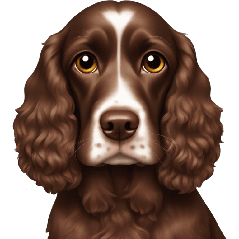 Chocolate brown cocker spaniel  emoji