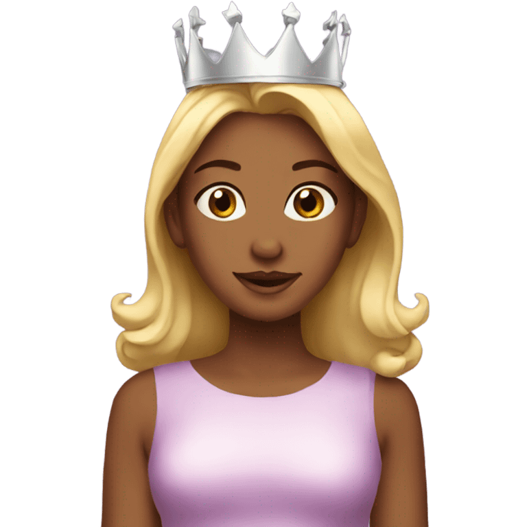 Birthday girl with a crown emoji