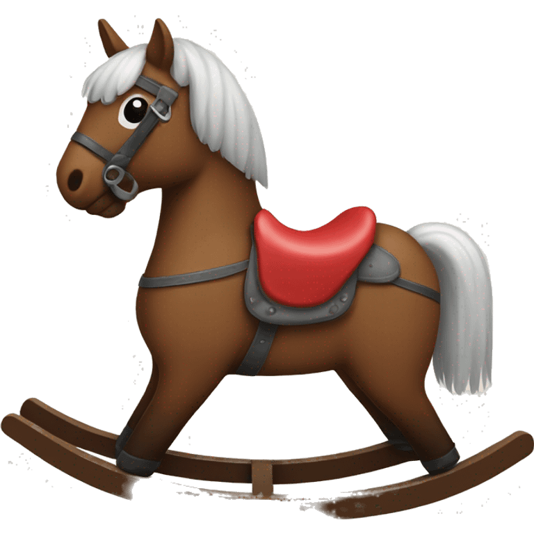 Wood rocking horse emoji