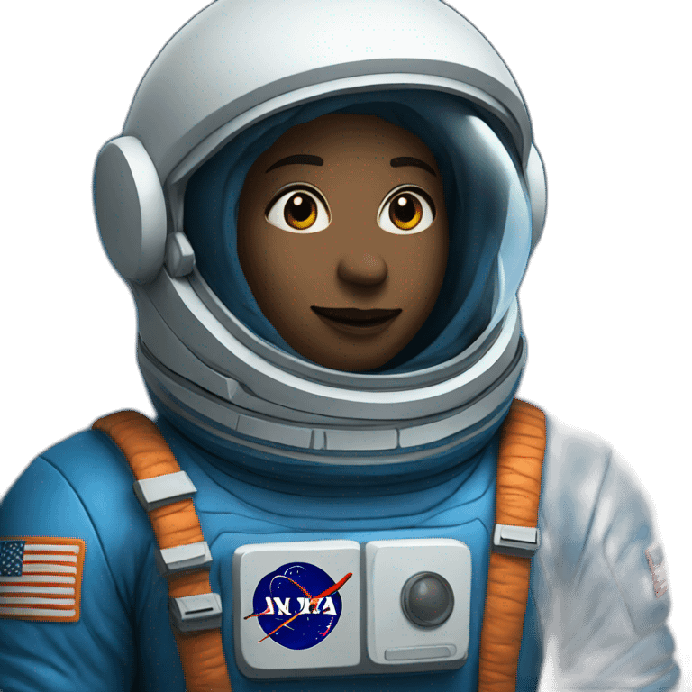 Space explorer with blue spacesuit emoji