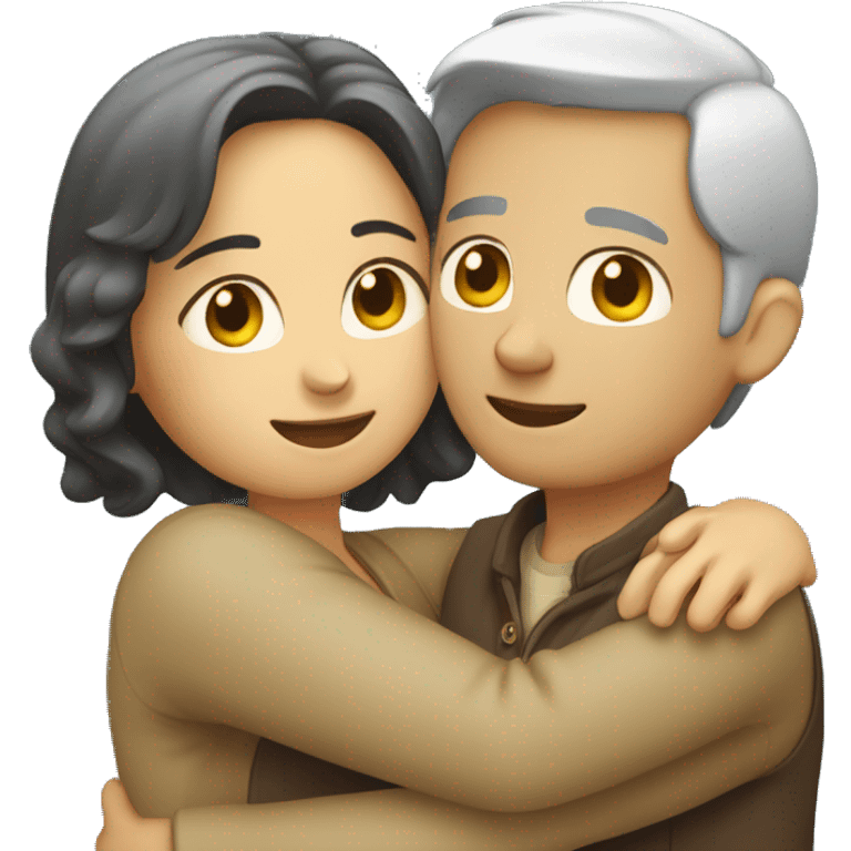 Couple hugging emoji