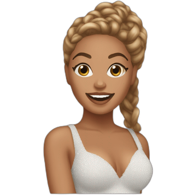 Beyoncé singing dangerously in love emoji