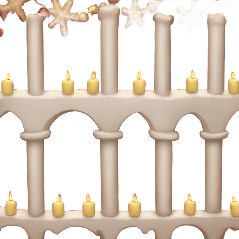 Red Christmas candle arch   emoji