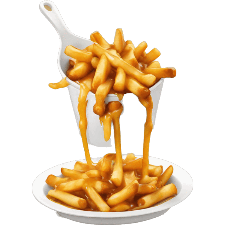 Poutine qui mange une poutine emoji