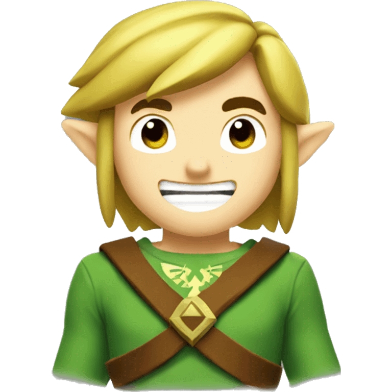 Legend of Zelda link laughing emoji