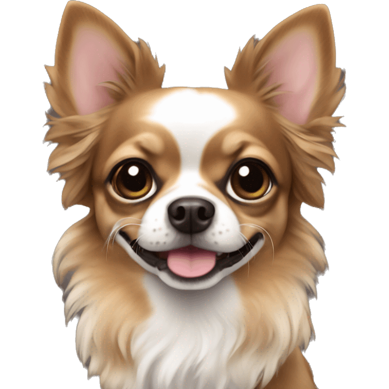 Brindle fluffy chihuahua  emoji