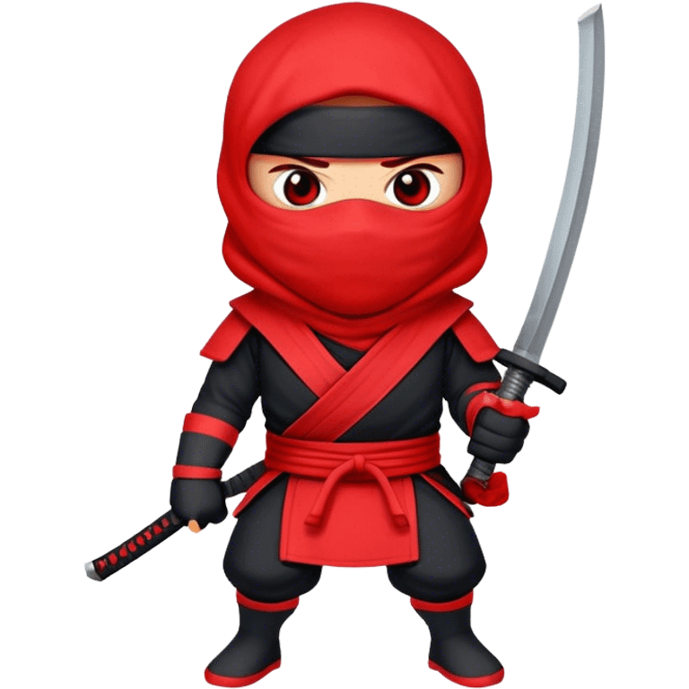 A ninja with red emoji