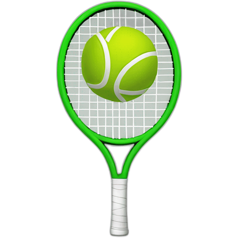 Raquette de tennis en brocolis emoji