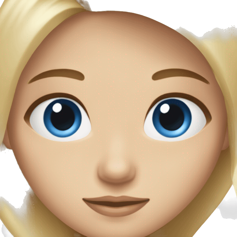 blonde girl blue eyes and brunete girl brown eyes emoji