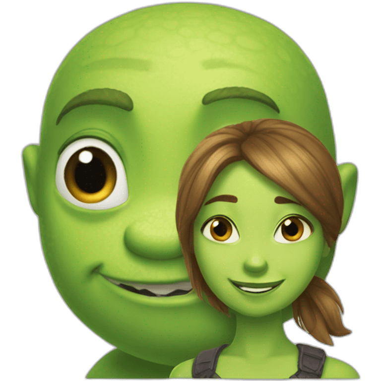 Fiona and sherk emoji