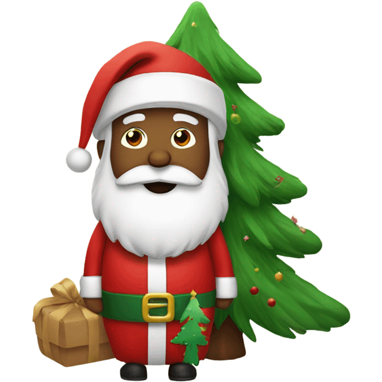 Santa claus with tree emoji