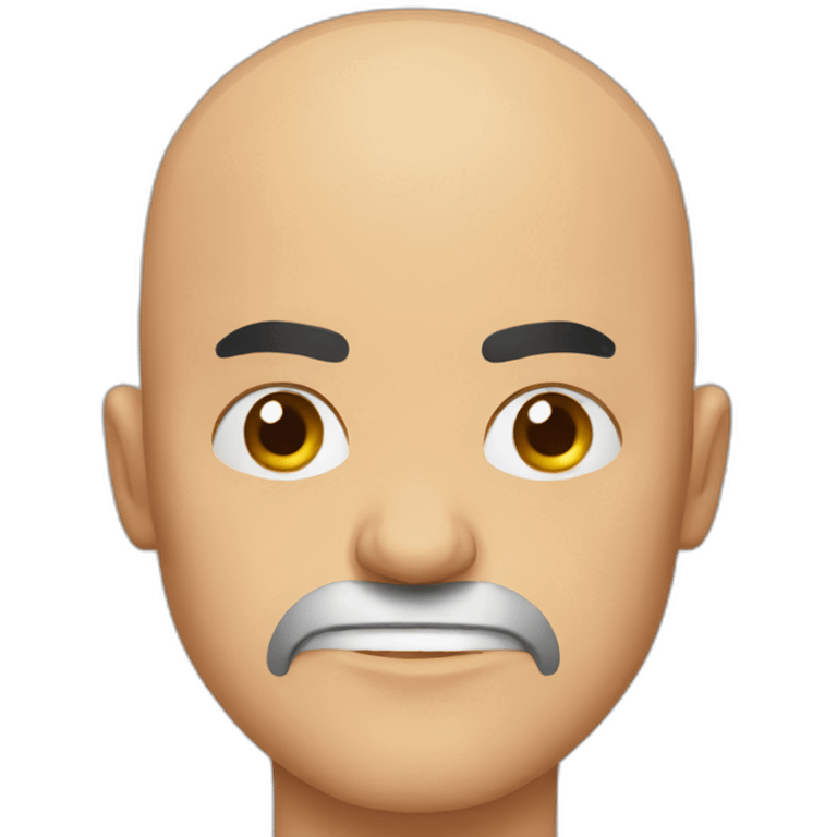 bald man angry emoji