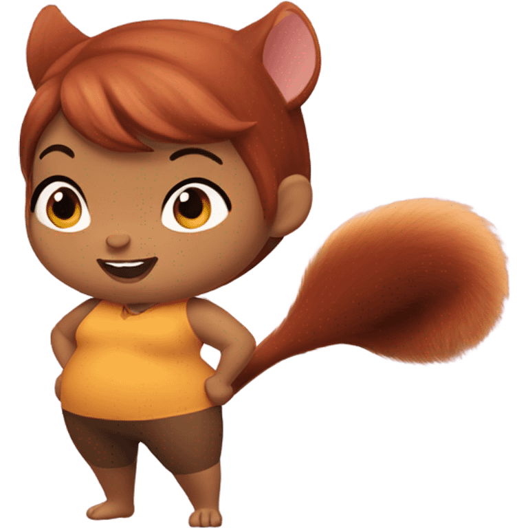 Squirrel girl with fat legs emoji