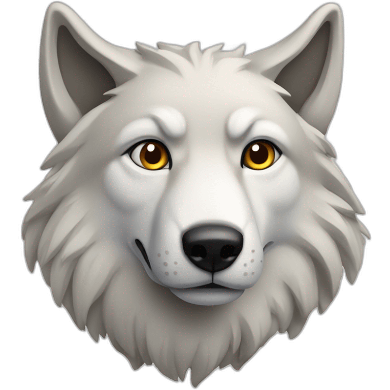 un loup multicolor emoji