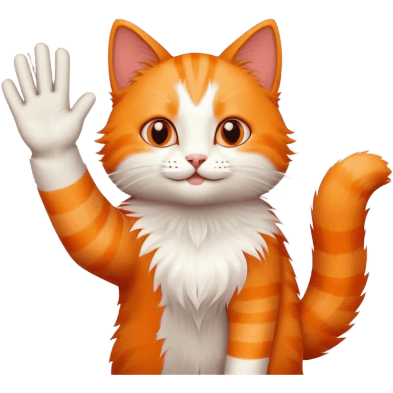 Cat giving hi five emoji