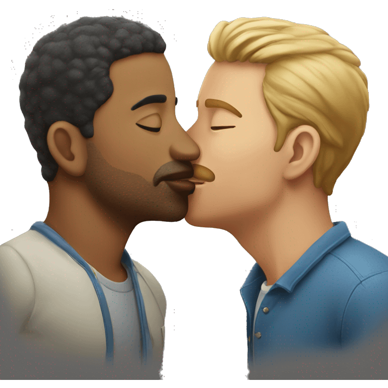 two men kissing emoji