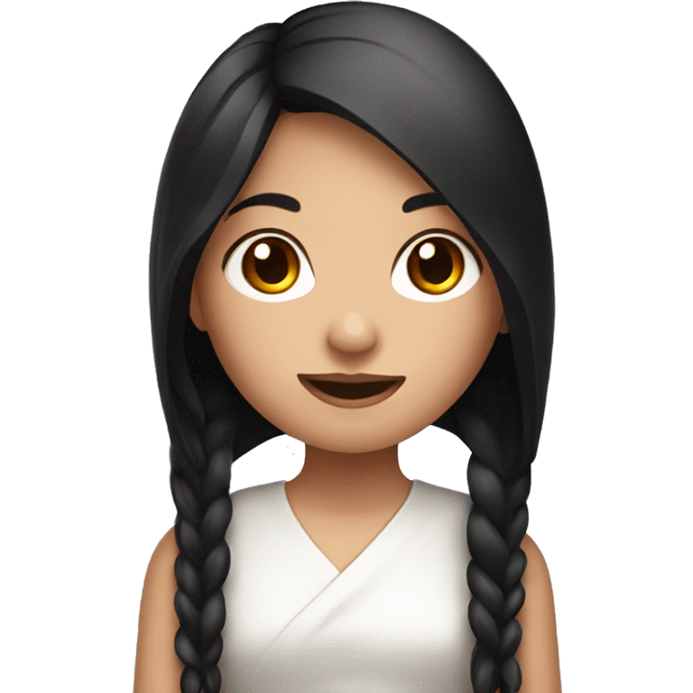 thai girl with black and red long hair emoji