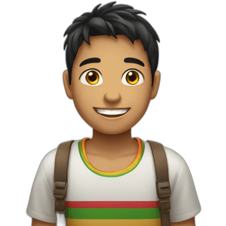 Bolivian boy smilimg emoji