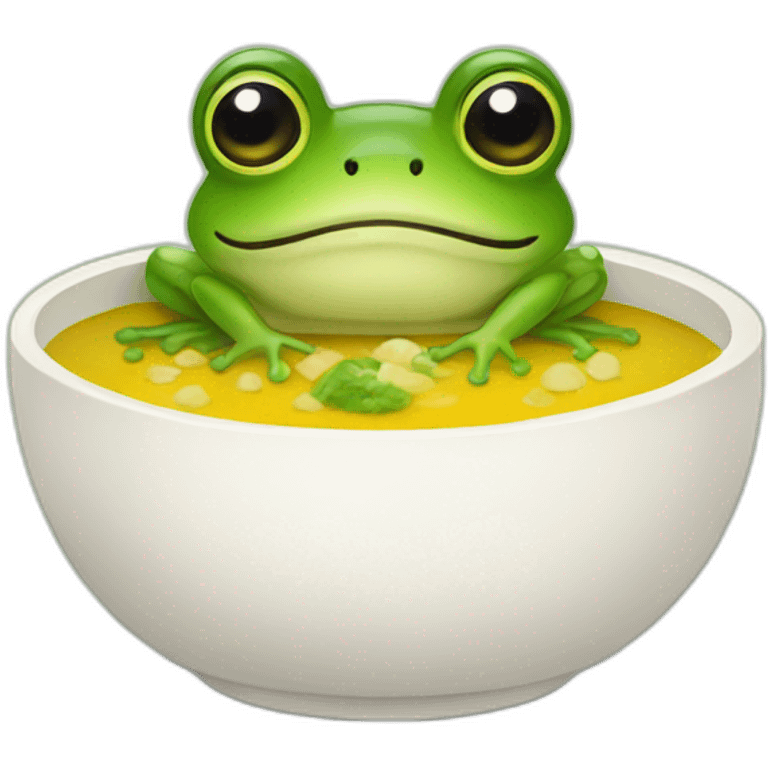 frog with soup emoji