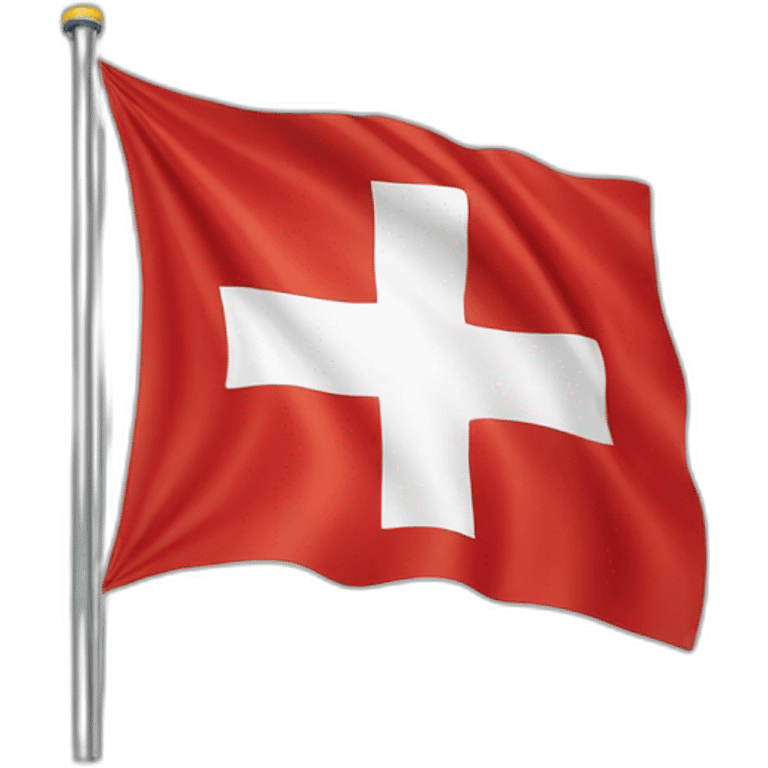 Swiss flag on air emoji