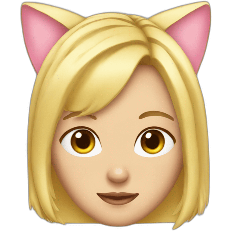 sexy blonde cat ears emoji