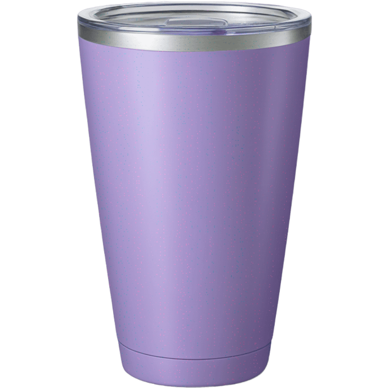 Light purple tumbler without face with a lid emoji