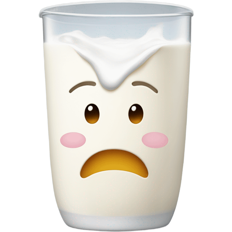 Face covered in milk liquid emoji