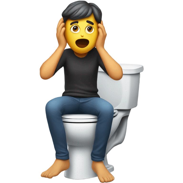 Loud on toilet  emoji