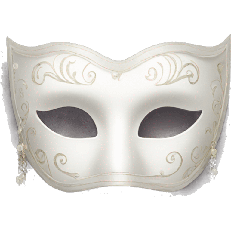 White Masquerade mask emoji