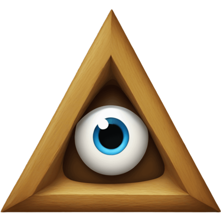 Triangle with an eye in the center emoji