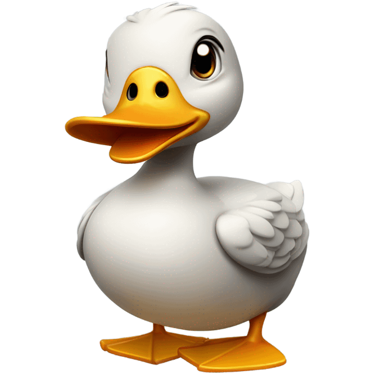 3d angry cute duck emoji