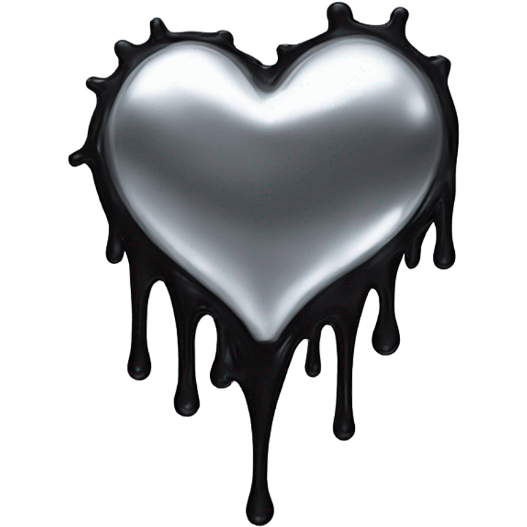 drippy chrome heart emoji