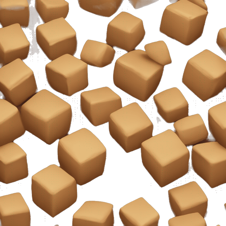 brown cube indian sweet emoji