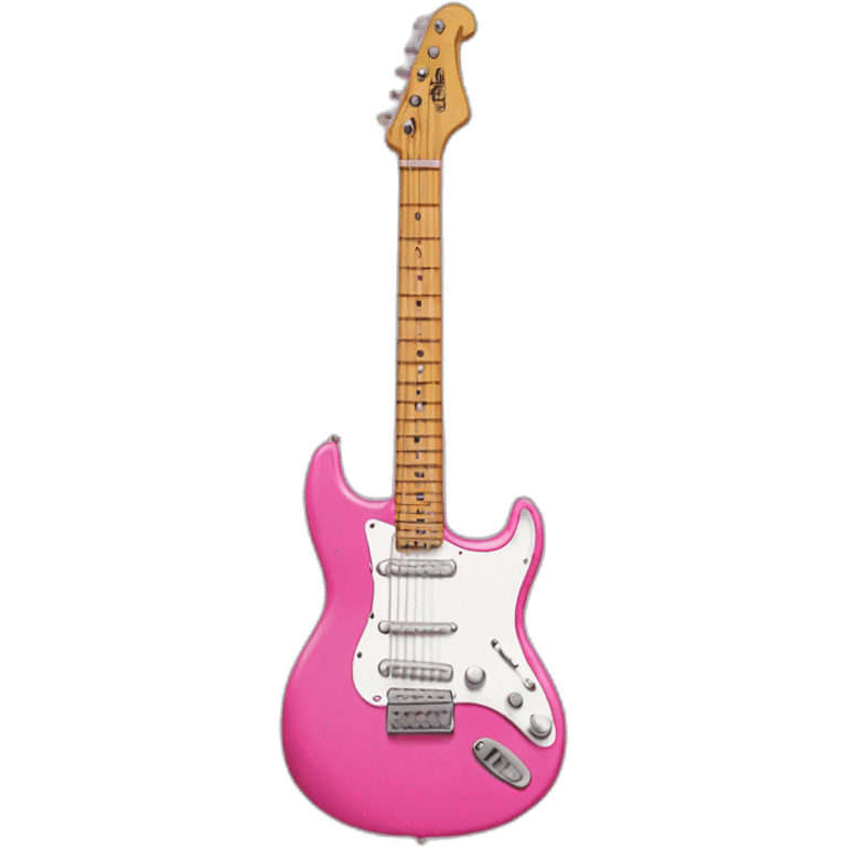 Pink electric guitar emoji