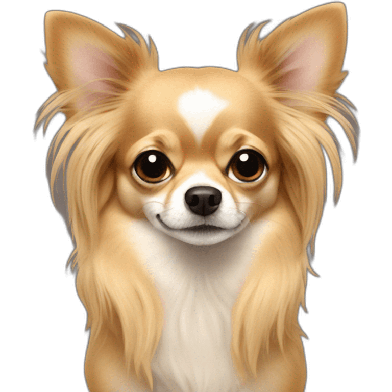 Long hair sand chihuahua gay love emoji