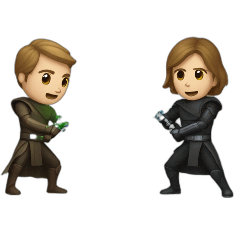 Lightsaber duel emoji