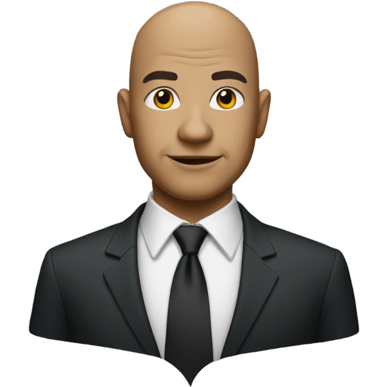 bald man in formal attire emoji