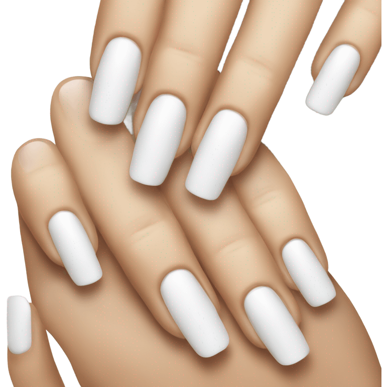 White finer nails manicure emoji