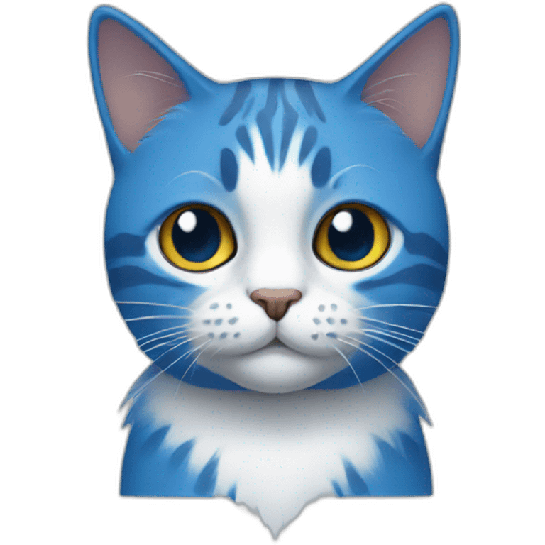 Un chat bleu emoji