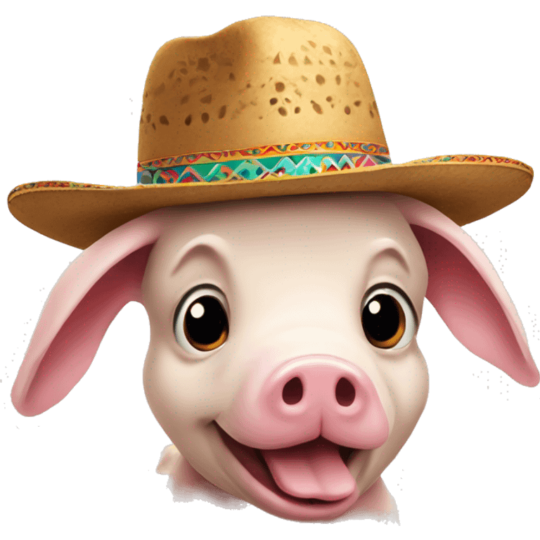 mix a rabbit and a pig and make it wear a sombrero emoji