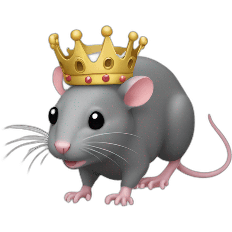 Rat avec une couronne emoji