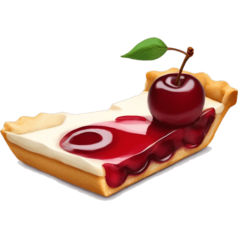 Cherry filling pie slice  emoji