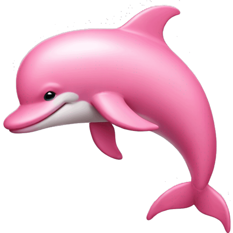 pink dolphin with a bow emoji