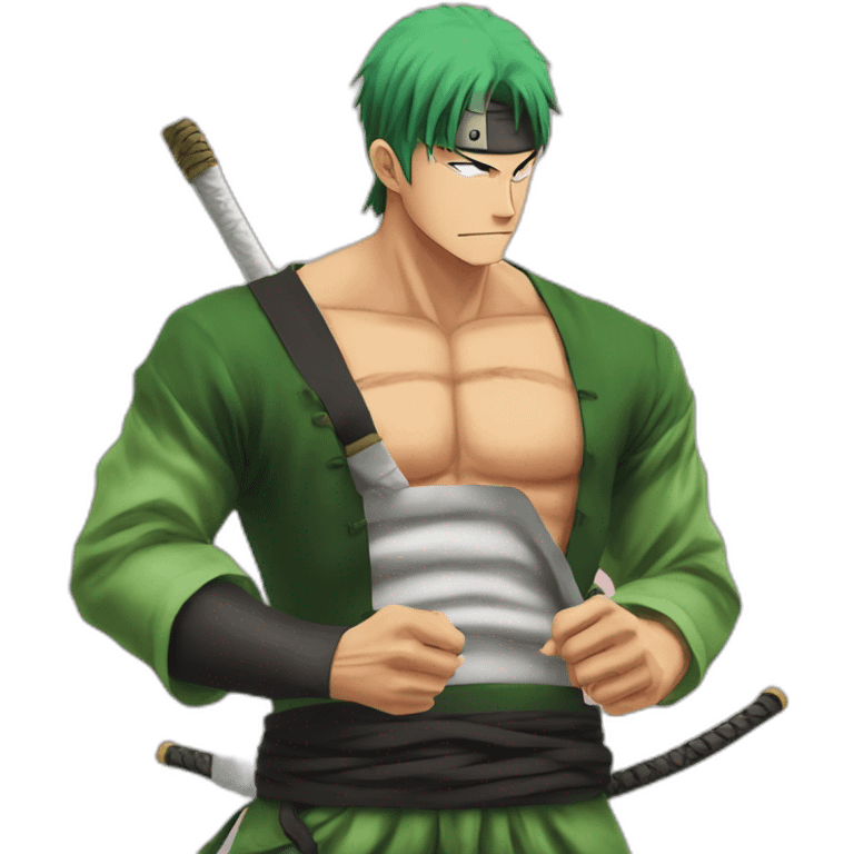 Roronoa Zoro hearts arround him emoji