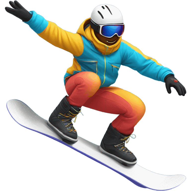 Snowboarding loop de loop emoji